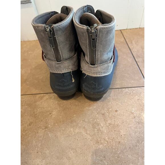 Sperry Duck Boots Rain Women 7M Leather Quarter Zip Rubber Outdoor Winter Snow - Picture 5 of 9